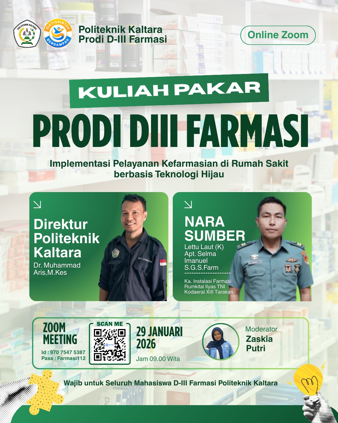 Kuliah Pakar Prodi D3 Farmasi Politeknik Kaltara